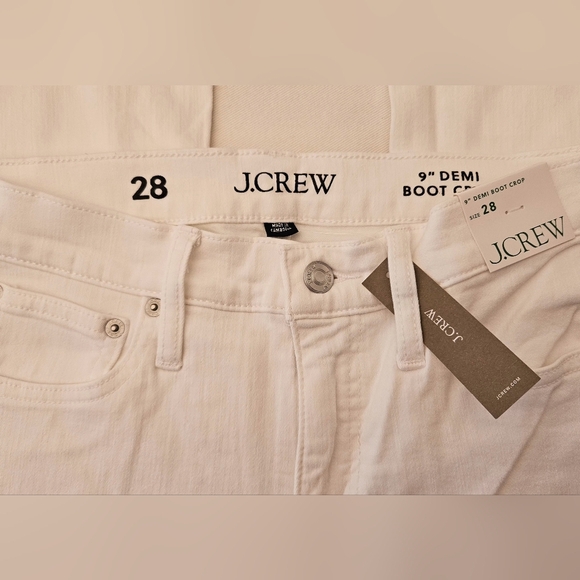 J. Crew 9" demi-boot crop jean in white wash - Best Seller - Picture 8 of 8